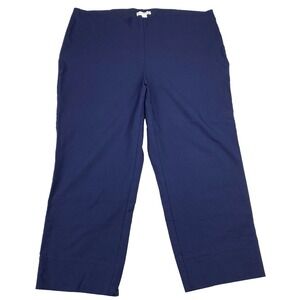Charter Club Women's Wide Leg Pants - Navy Blue